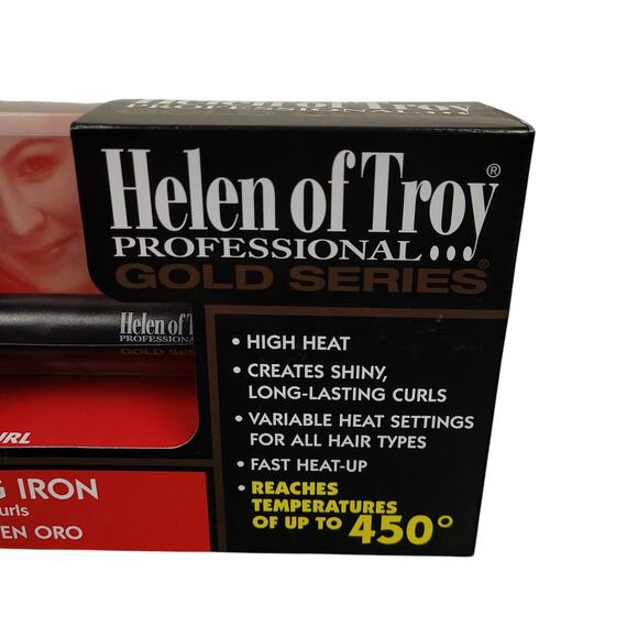 Helen Of Troy 3/4" Gold Plated Curling Iron Professional Series High Heat NEW - Picture 2 of 7